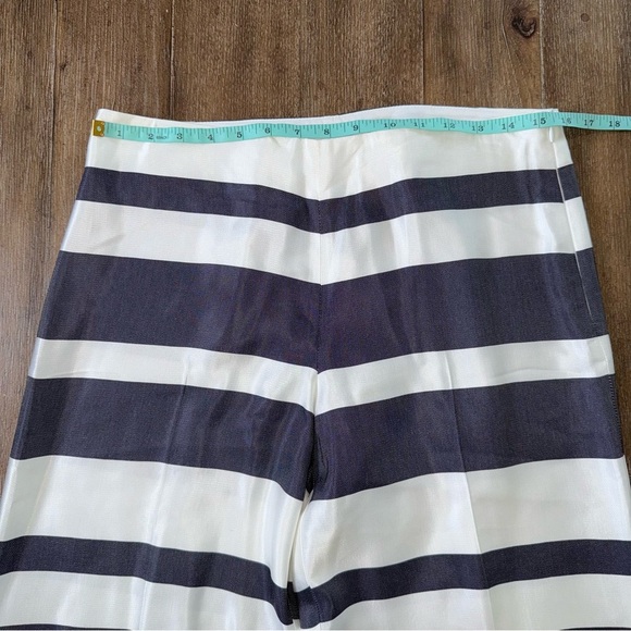 Trina Turk Pant Stripped Wide Leg Navy White Women’s 4 - Picture 5 of 13